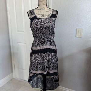 Coco love Elegant Black and White Sleeveless Dress